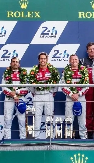 On the Le Mans podium — Lucas di Grassi career archive