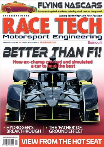 RACE TECH January 2026 cover featuring the DGR concept, with the headline Better than F1!