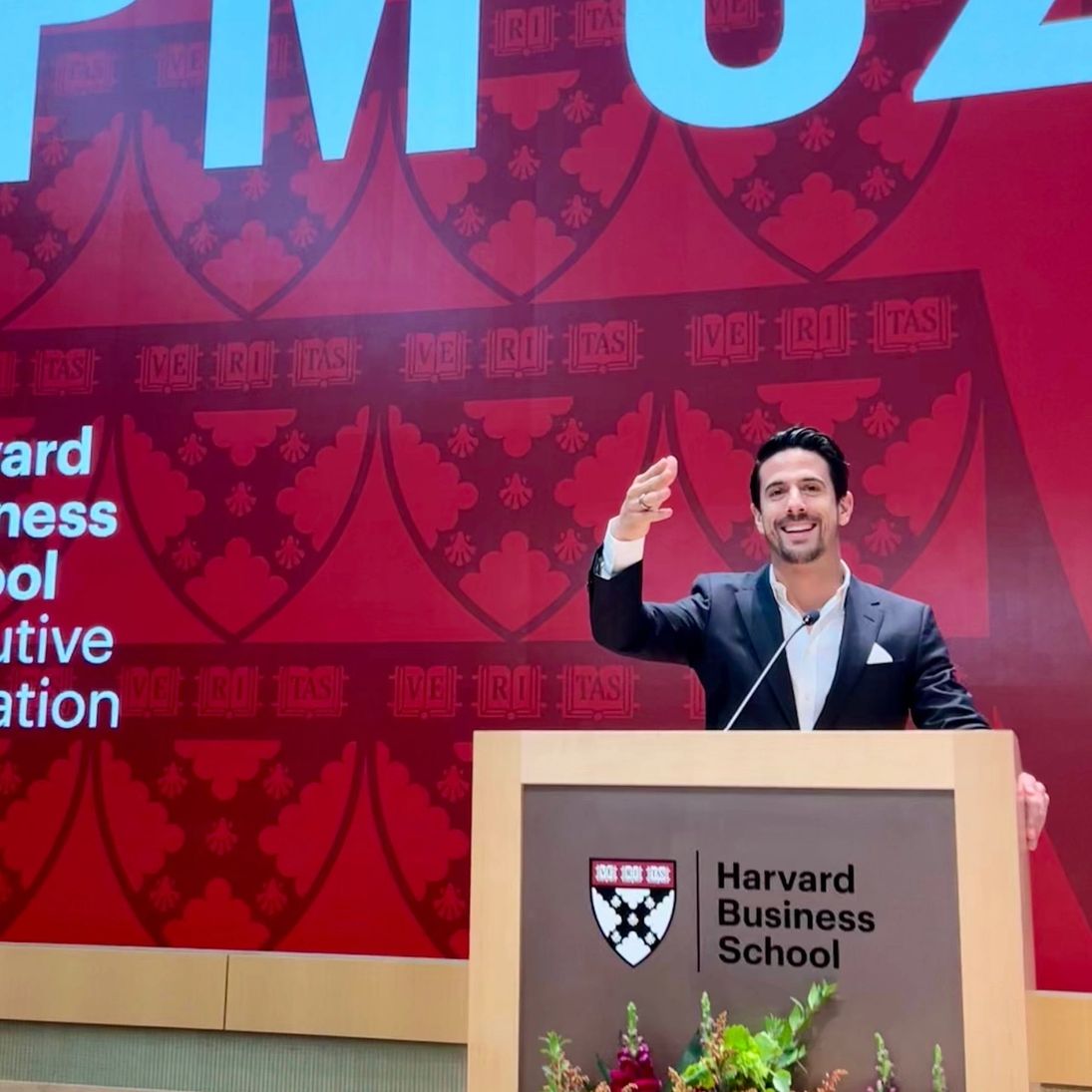 Lucas sharing his perspective at Harvard